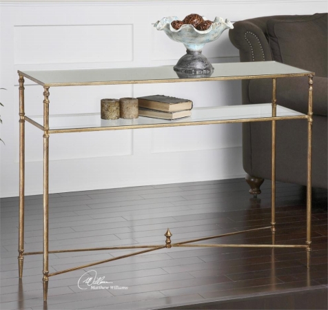 24278 Henzler Mirrored Glass Console Table