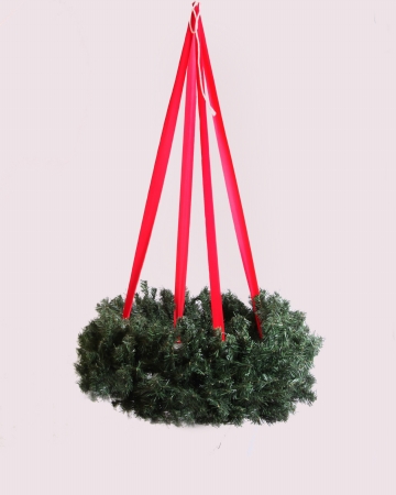Hanging Basket Wreath With 714 Tips, 48 In.