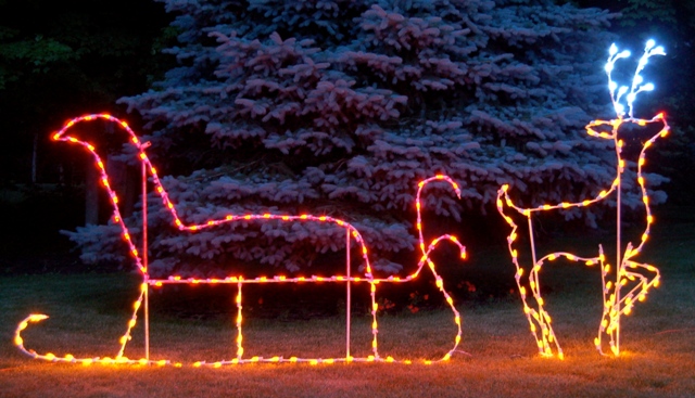 Wl-gm111-led Led Santa With Reindeer Ground Mount