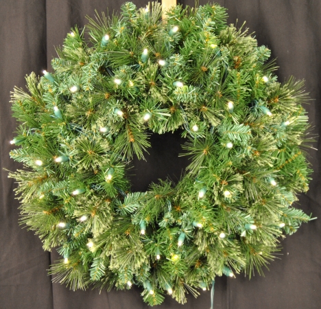 Wl-gwbm-02-lww 2 Ft. Pre-lit Led Warm White Blended Pine Wreath