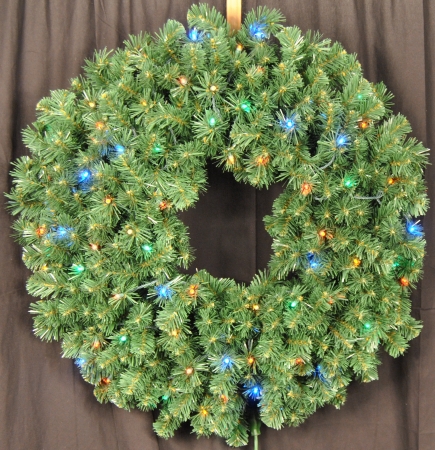 Wl-gwsq-04-l5m Prelit Multicolor Led Sequoia Wreath