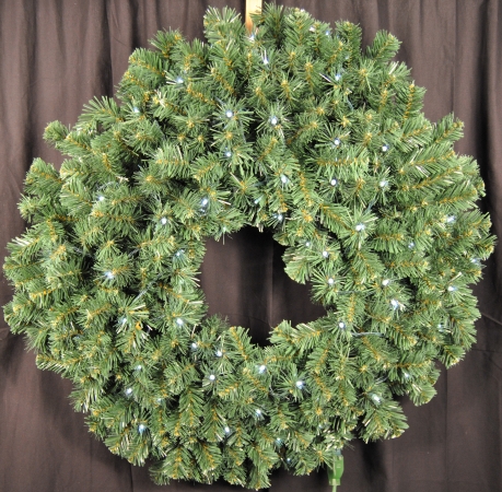 Wl-gwsq-04-lpw Prelit Pure White Led Sequoia Wreath