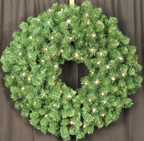 Wl-gwsq-04-lww 4 Ft. Prelit Warm White Led Sequoia Wreath