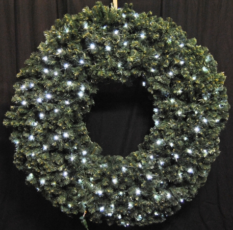 Wl-gwsq-05-lpw 5 Ft. Prelit Pure White Led Sequoia Wreath