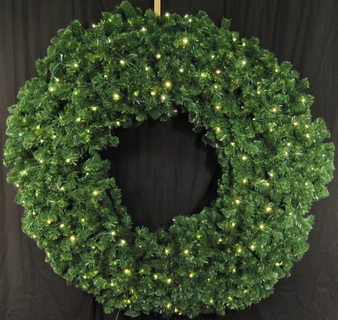 Wl-gwsq-05-lww 5 Ft. Prelit Warm White Led Sequoia Wreath