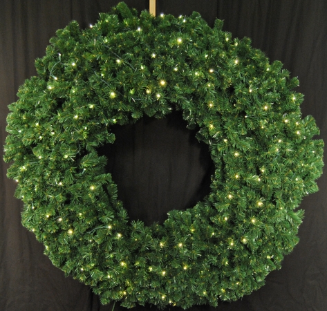 Wl-gwsq-06-lww 6 Ft. Prelit Warm White Led Sequoia Wreath