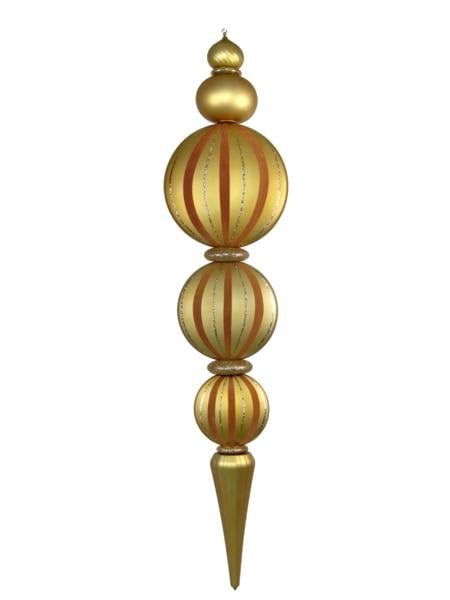 88 In. Oversized Finial With Glitter Finish, Gold