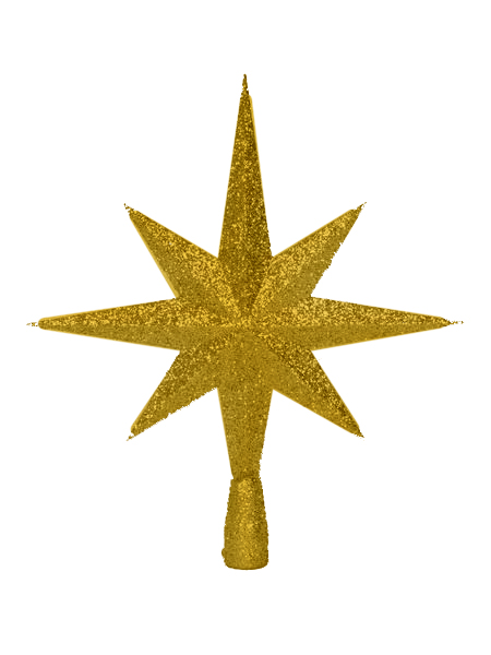 16 In. Gold Star Tree Topper