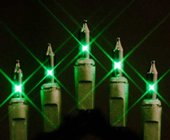 Green Incandescent Mini Lights