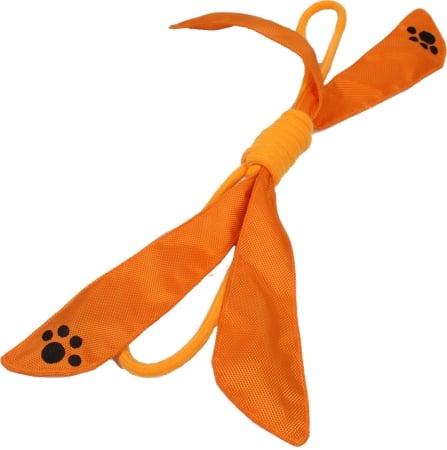 Extreme Bow Squeek Pet Rope Toy - Orange, One Size