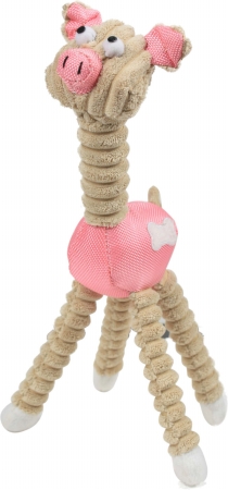 Jute And Rope Giraffe Pig Pet Toy - Pink, One Size