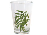 95240 Acrylic Glass Round - Bamboo Leaf, 8 Oz.
