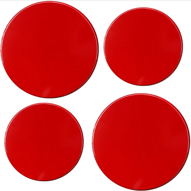 4-600-r Red - Economy Burner Cover - Set Of 4