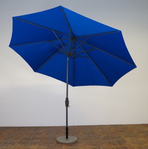 Um11-du-102 11 Ft. X 8 Premium Market Umbrella, Durango Frame, Pacific Blue Canopy