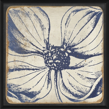 17008 Vintage Flower Blue Ii Ready To Hang Artwork