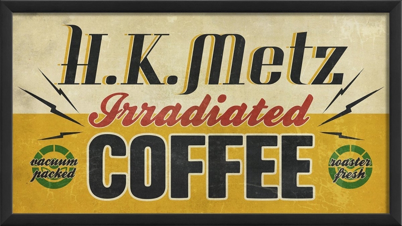 17874 Hk Metz Irradiated Coffee Ready To Hang Artwork