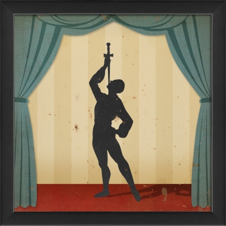 18940 Stage Sword Swallower Ready To Hang Artwork