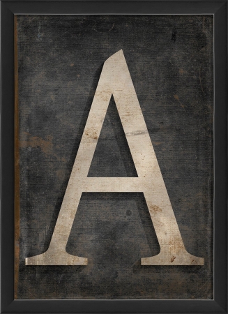 19085 Letter A Ready To Hang Artwork, Black