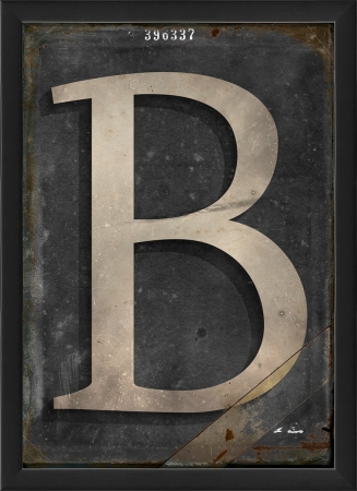 19086 Letter B Ready To Hang Artwork, Black