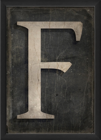 19090 Letter F Ready To Hang Artwork, Black