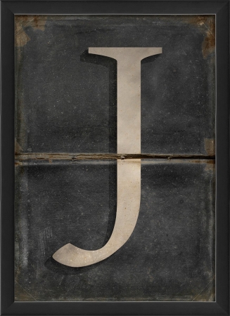 19094 Letter J Ready To Hang Artwork, Black