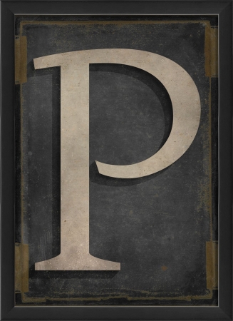 19100 Letter P Ready To Hang Artwork, Black