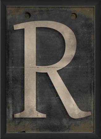 19102 Letter R Ready To Hang Artwork, Black