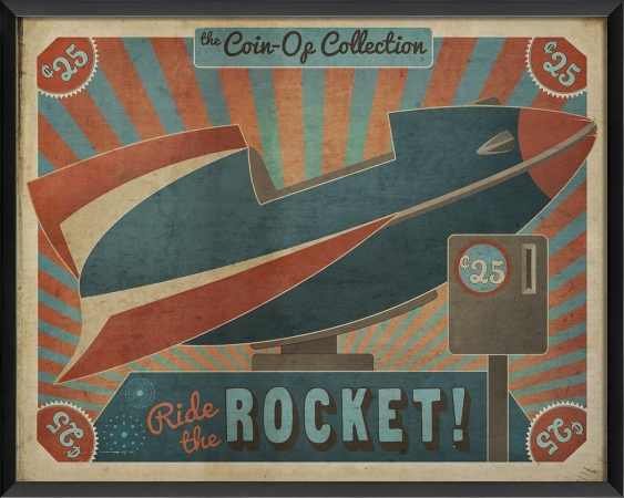 19182 Coin Operated Rocket Ready To Hang Artwork