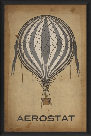 19187 Aerostat Balloon Ready To Hang Artwork, Grey