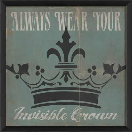 19193 Always Wear Your Invisible Crown Ready To Hang Artwork, Blue