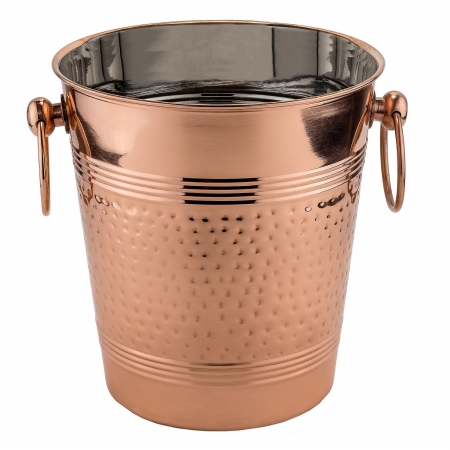 1104 9.25 X 8.25 In. Fez Decor Copper Hammered Wine Cooler