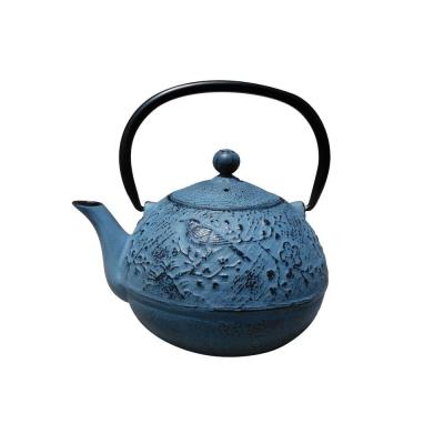 1028bb 24 Oz. Waterfall Blue Cast Iron Suzume Teapot