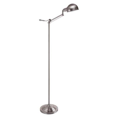 31186f 64 H In. Modern Silver Task Floor Lamp