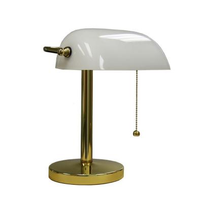 Kt-188wh 12.5 H In. White Bankers Lamp