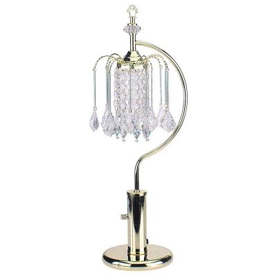 715g 27 In. Gold Table Lamp With Crystal Inspired Shade