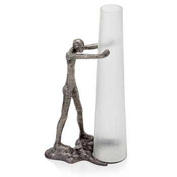 6614 Detento Chiseled Glass Tall Vase