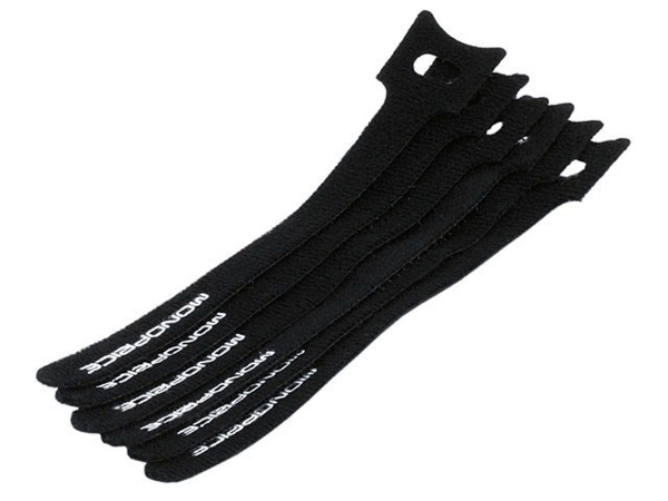 Monoprice 5809 Hook & Loop Fastening Cable Ties 6 in. 10 Pieces Black Monoprice 5809 Hook & Loop Fastening Cable Ties 6 in. 10 Pieces Black