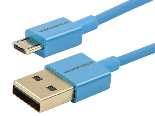 UPC 889028000106 product image for Monoprice 12013 Premium USB to Micro USB Charge & Sync Cable 6 ft. - Blue | upcitemdb.com