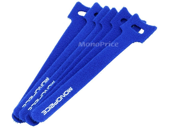 Monoprice 6459 Hook & Loop Fastening Cable Ties Blue - 6 in. Monoprice 6459 Hook & Loop Fastening Cable Ties Blue - 6 in.