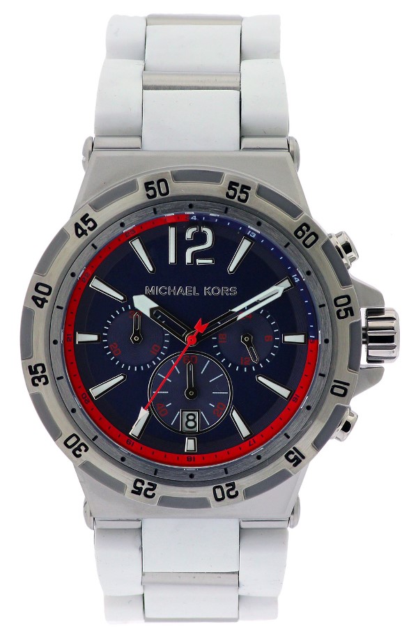 Silicone Wrapped Chronograph Mens Watch Mk8297