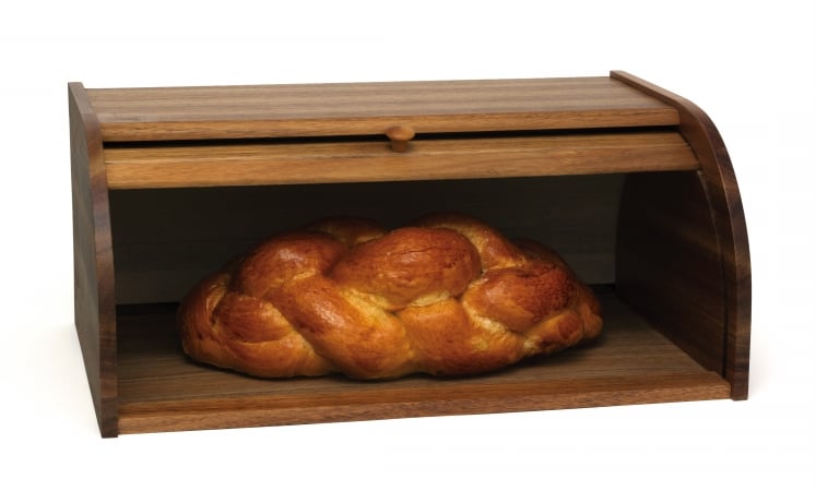 Lipper International 1146 Acacia Roll Top Bread Box