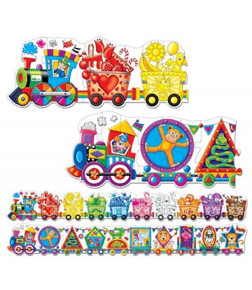 109564 Puzzle Doubles - Giant Colors And Shapes Train Floor Puzzles