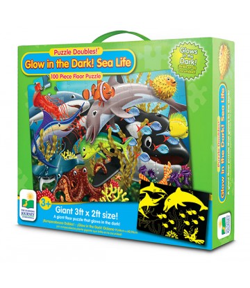 115220 Puzzle Doubles - Glow In The Dark, Sea Life