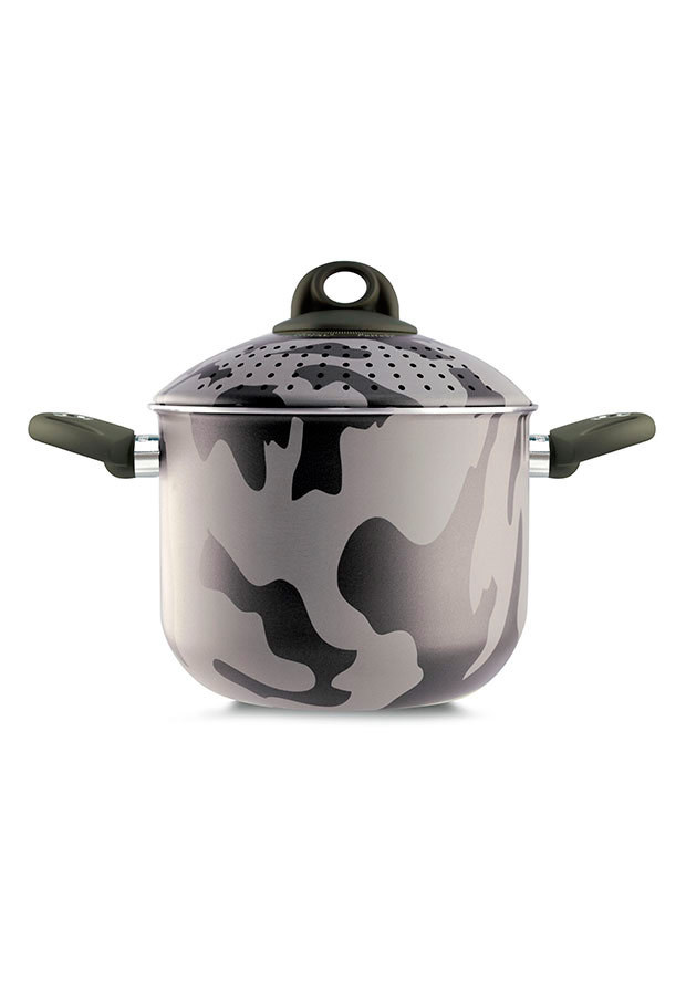 Lancaster Commercial Products 07pen8320 Camouflage Bio-ceramix Nonstick Grand Family Pastasi With Lid, 7 Qt.
