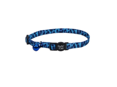 Fashion Safecat Collar, Blue Leopard - 12 In.