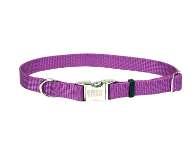 Co61927 Titan Adjustable Nylon Collar With Metal Buckle - Orchid