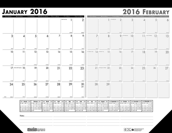 House of Doolittle HOD134 Current And Future Month Desk Pad Jan-Dec House of Doolittle HOD134 Current And Future Month Desk Pad Jan-Dec