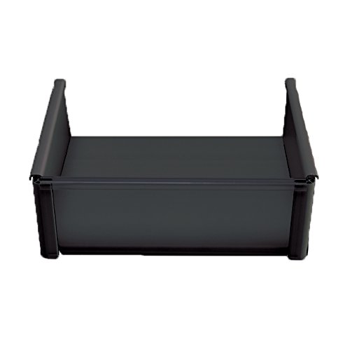 Jifram Extrusions 01000855 Plastic Basket With Transparent Front, Black - 8 X 10 In.