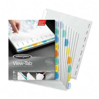 Wlj55965 View-tab Paper Index Dividers, 8-tab, Square