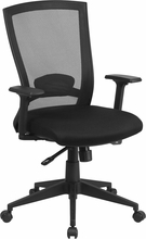 Mid-Back Black Mesh Chair With Back Angle Adjustment
